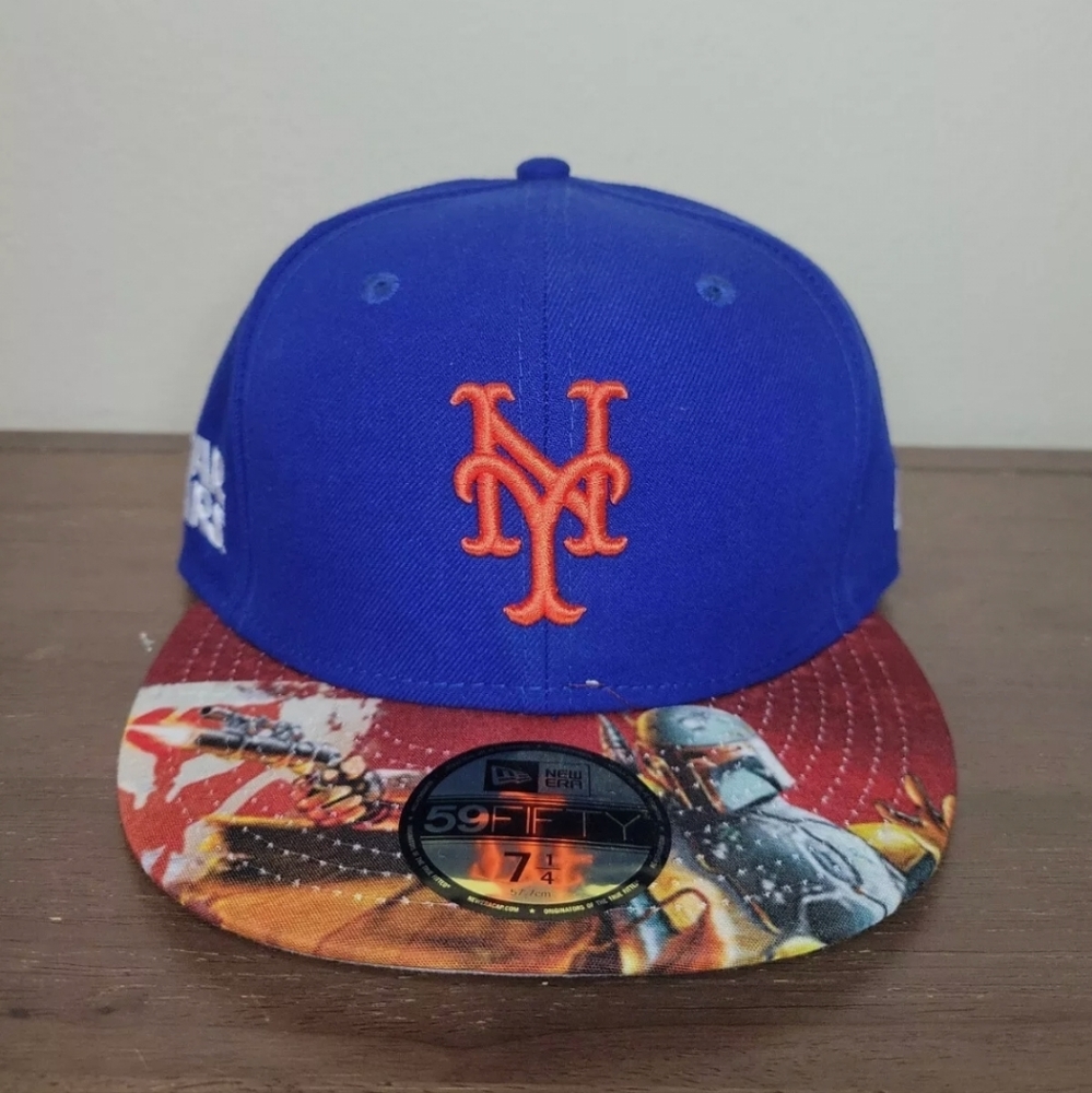 NEW ERA 59FIFTY NEW YORK METS STAR WARS Baseball Cap/Hat Size 7 1/4 BOBA FETT